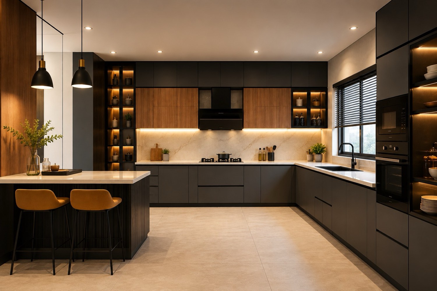 Modular kitchen interior design by Treasures Together